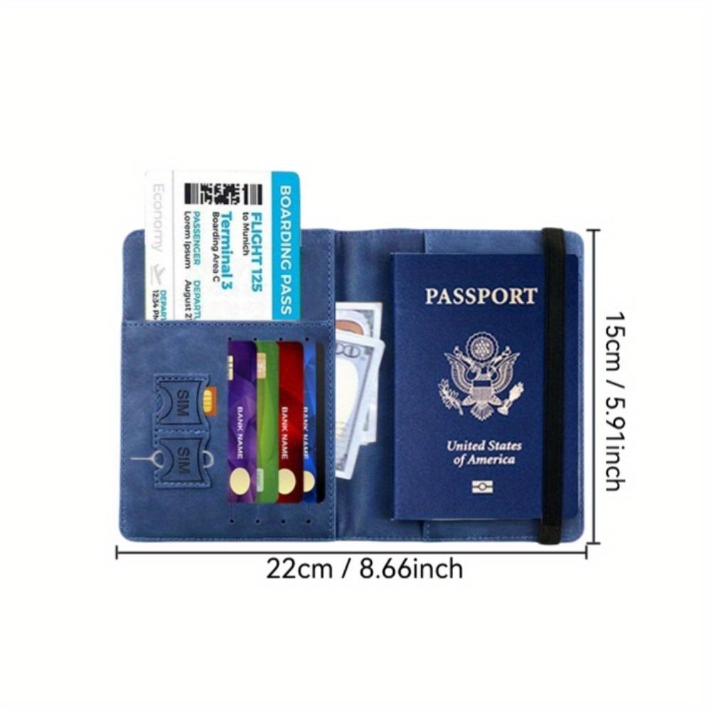 1Pc Multi Functional Passport Casemulti-Card Passport Holder Walletcan Put Sim Card Id Card Outdoor Essential Fashion Wallet