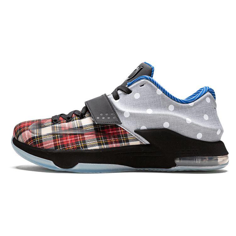 

Мужские кроссовки Nike KD 7 EXT Plaid QS разноцветные университетский красный черно-белый 726439-600