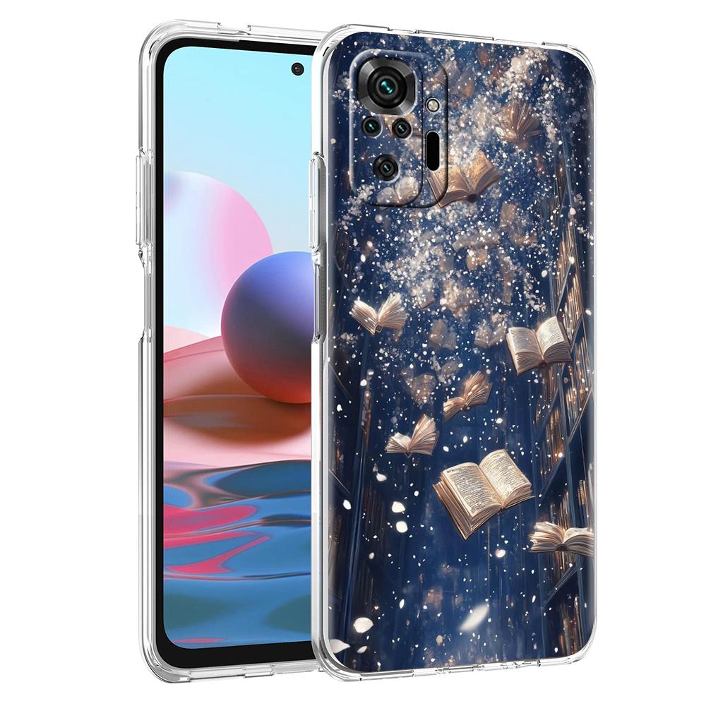 

Transparent Phone Case for Redmi 14C 13C 10C 10 9 Note 13 12 11 K50 K40 Plus Pro 5G Soft TPU Cover Creative And Beautiful Book Redmi Note 12 4G