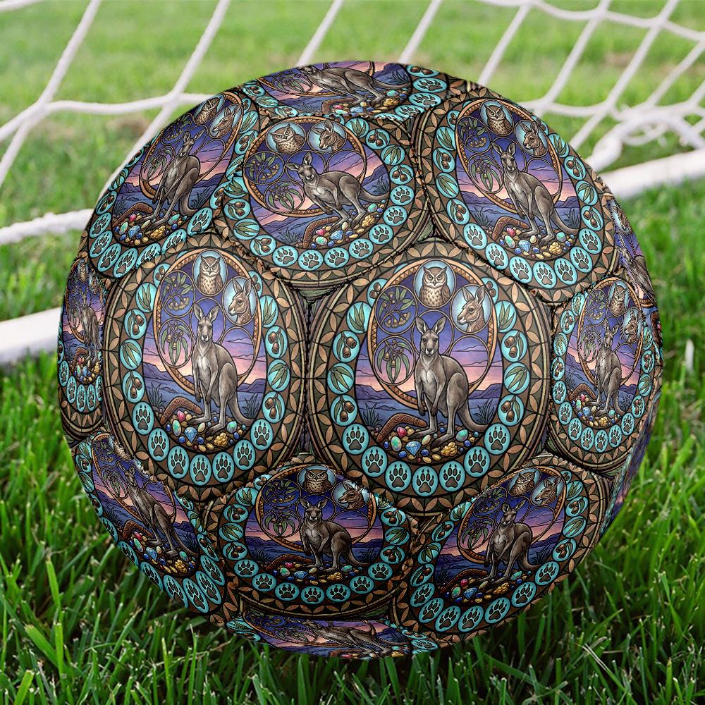 Australian Wildlife Treasures Round Football Size 5 Adult Ball Suitable for Training Matches and Outdoor Team.