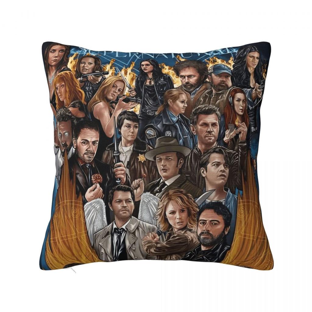 Dean Winchester Supernatural Television Pillow Cover Cushion Cover Pillow Case Kawaii Pillowcases For Sofa Home Decoration