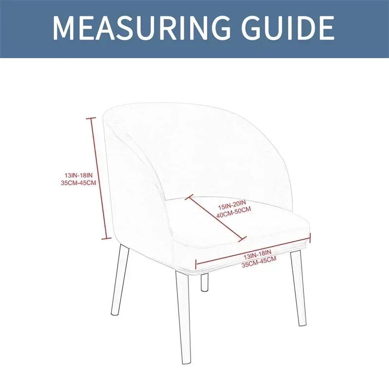 1/2/4/6PC Velvet Armchair Cover Elastic Dining Chair Cover Stretch Accent Curved Armrest Seat Slipcover for Hotel Wedding Office