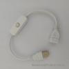 DC5521 USB Power Switch Extension Cord - Black & White