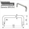 Solid 304 Stainless Steel U-Shaped Cabinet Handle