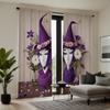 2pcs set HD Halloween Flowers Magic Witch Wizard Hat Curtain Purple tie digital printed curtain Home Decor style Decorate liv