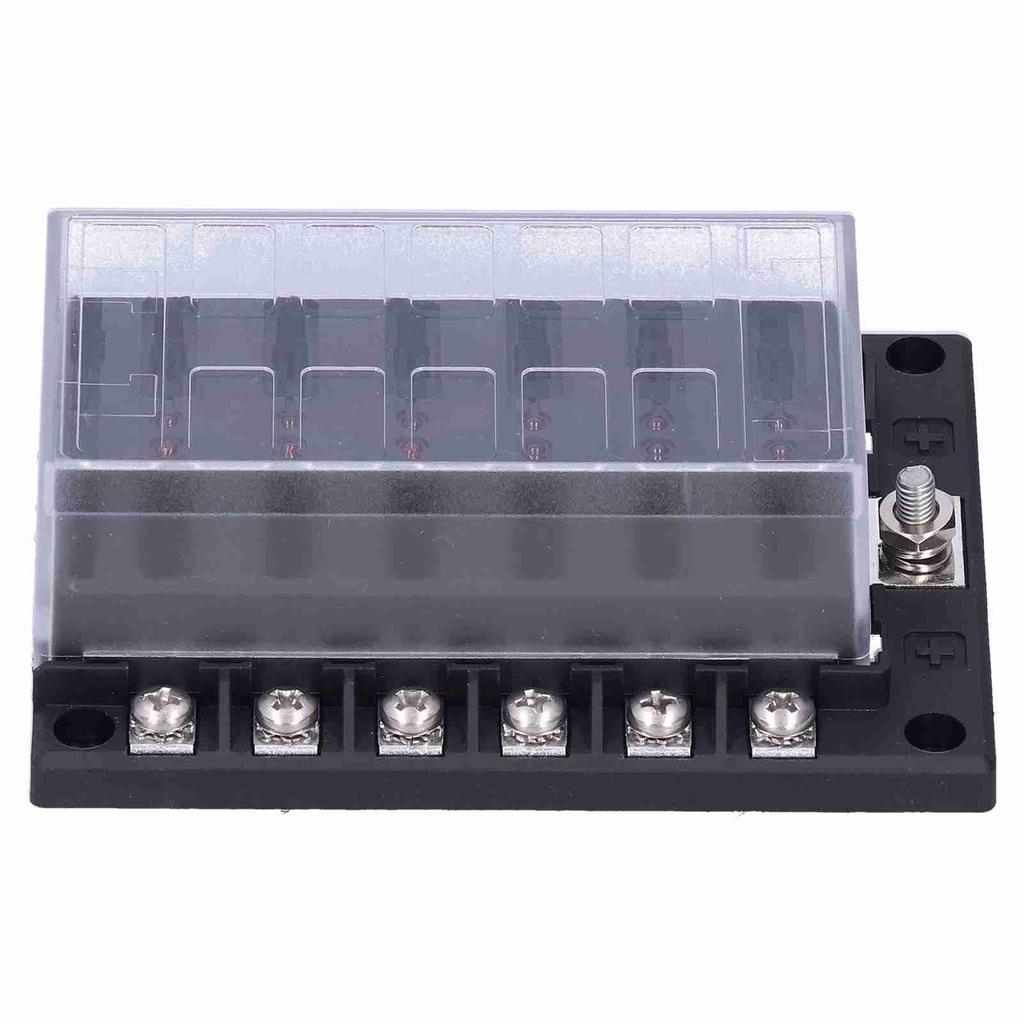 12 Sposobów Blok Skrzynki Bezpieczników Ostrzowych 32V Kołek M5 Pokrywa Plastikowa ze Wskaźnikiem LED do Samochodu, Łodzi