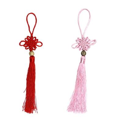 Ciondolo con Nodi Cinesi e Frange per Festival Accessorio per Costume Tradizionale Cinese