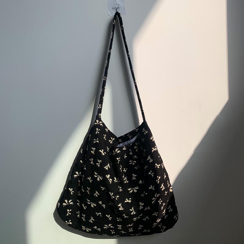 Schultertasche aus Kord-Canvas mit Leopardenmuster - Koreanischer Stil, Neues Sommer-College-Design