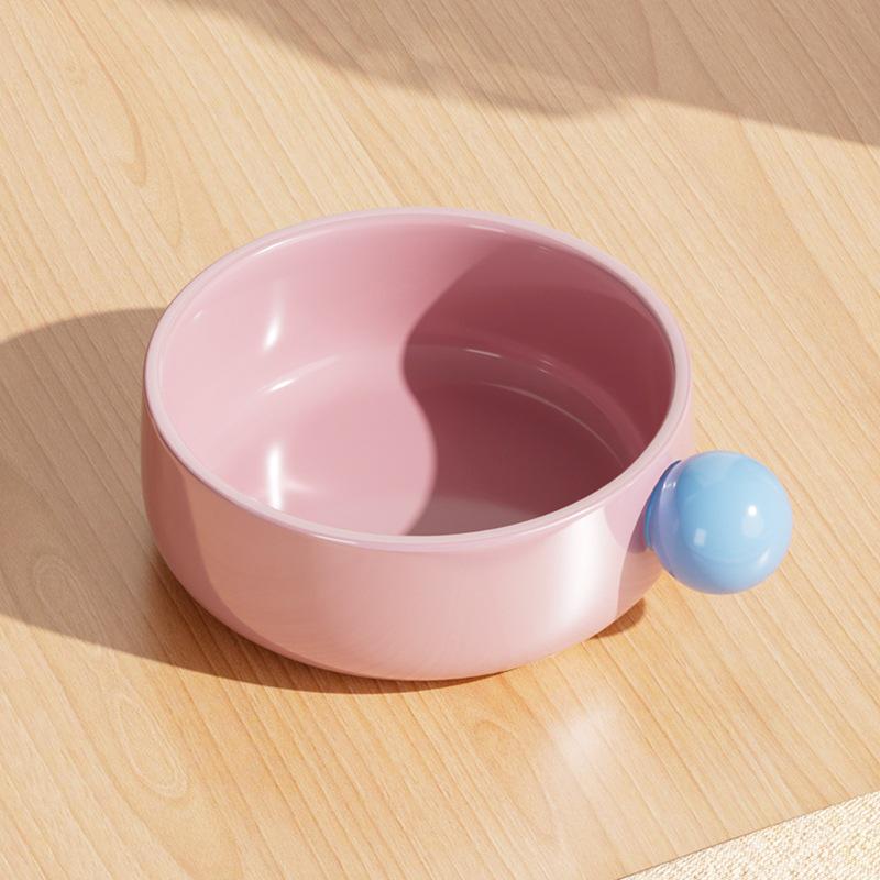 Elevated Ceramic Cat & Dog Bowl Stand - Leak-Proof, Neck Protection, Multifunctional for Dining & Water