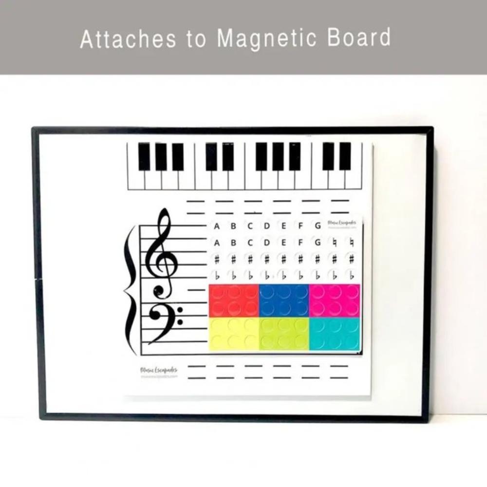 Erasable Music Teaching Tool Reusable Magnetic Music Notes Stickers Music Score Whiteboard  School