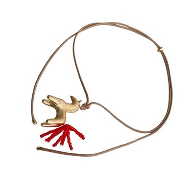 Bohemian Horse Tassels Pendant Necklace With Braided Cord for Women Elegant Layer Jewelry Gift