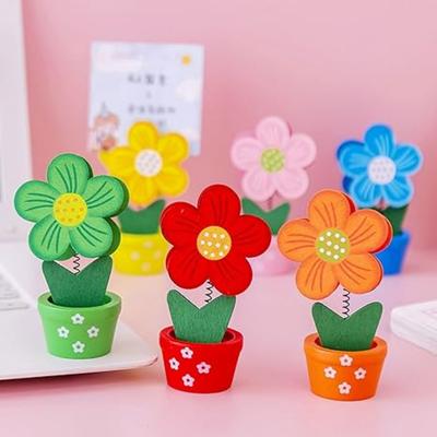 6 Stück süße Blumen-Tischkarten-Memohalter, Ständer, Tisch-Fotodisplay, Clip-Ständer für Monmory-Foto-Bild-Memokarten, Postkarten, Hochzeitsnummernkarten-Display