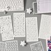 6 Pezzi Template Dettagliati Svuotati Riutilizzabili per Principianti e Professionisti in Journaling o Corsi d'Arte
