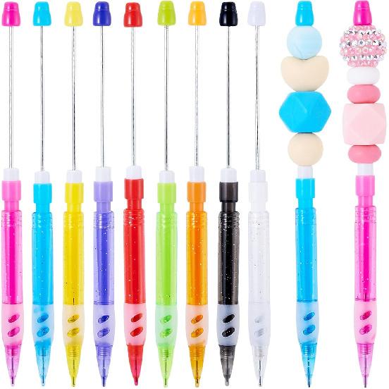 Craftdady 9 pcs Beadable Mechanical Pencil 9.5 mm Beadable Pencils Mini Mechanical Drawing Pencils for Writing Drawing Sketching DIY Crafting
