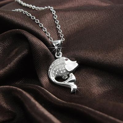 S Dolphin Necklace for Women's Clavicle Chain Niche Design Fashionable Simple Light Luxury Pendant for Women's Necklace