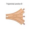 DIY Children Wooden Train Rail Track Accessories Toy Cross Track Railway Toys Compatible All Track for Kids Boys & Girls Gifts