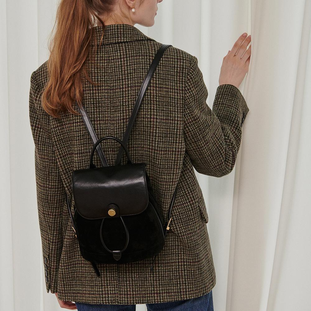 Demaker Jour Suede Backpack-Black