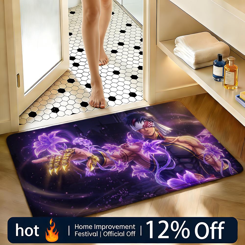 Soft Absorbent Non-Slip Rug Anime R-Record of Ragnarok Floor Mat Home Decor Doormat Bedroom Floor Mat Shower Carpet