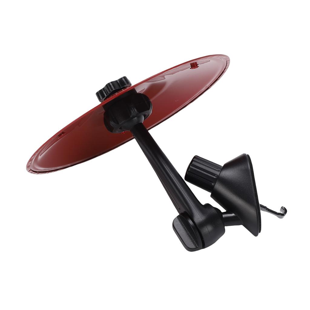 Car Cymbal Air Vent Stainless Steel Mini Car Crash Cymbal Drum with Dual Ball Joint Silent Silicone Pad Red