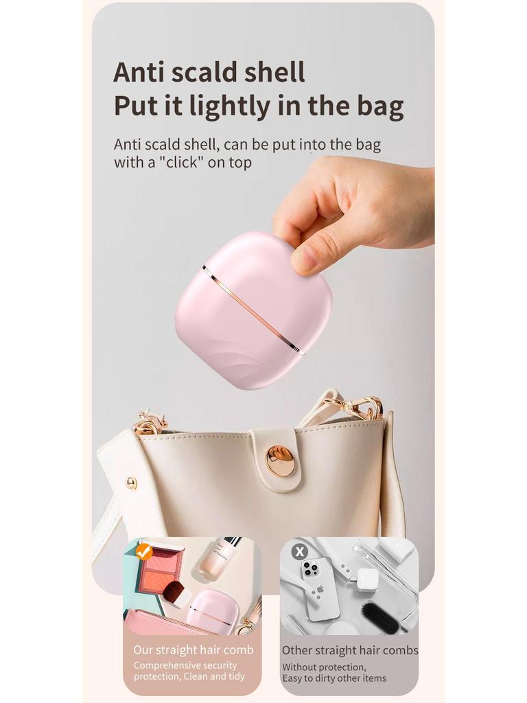 Portable Rechargeable Multi-Functional Hair Straightening Comb