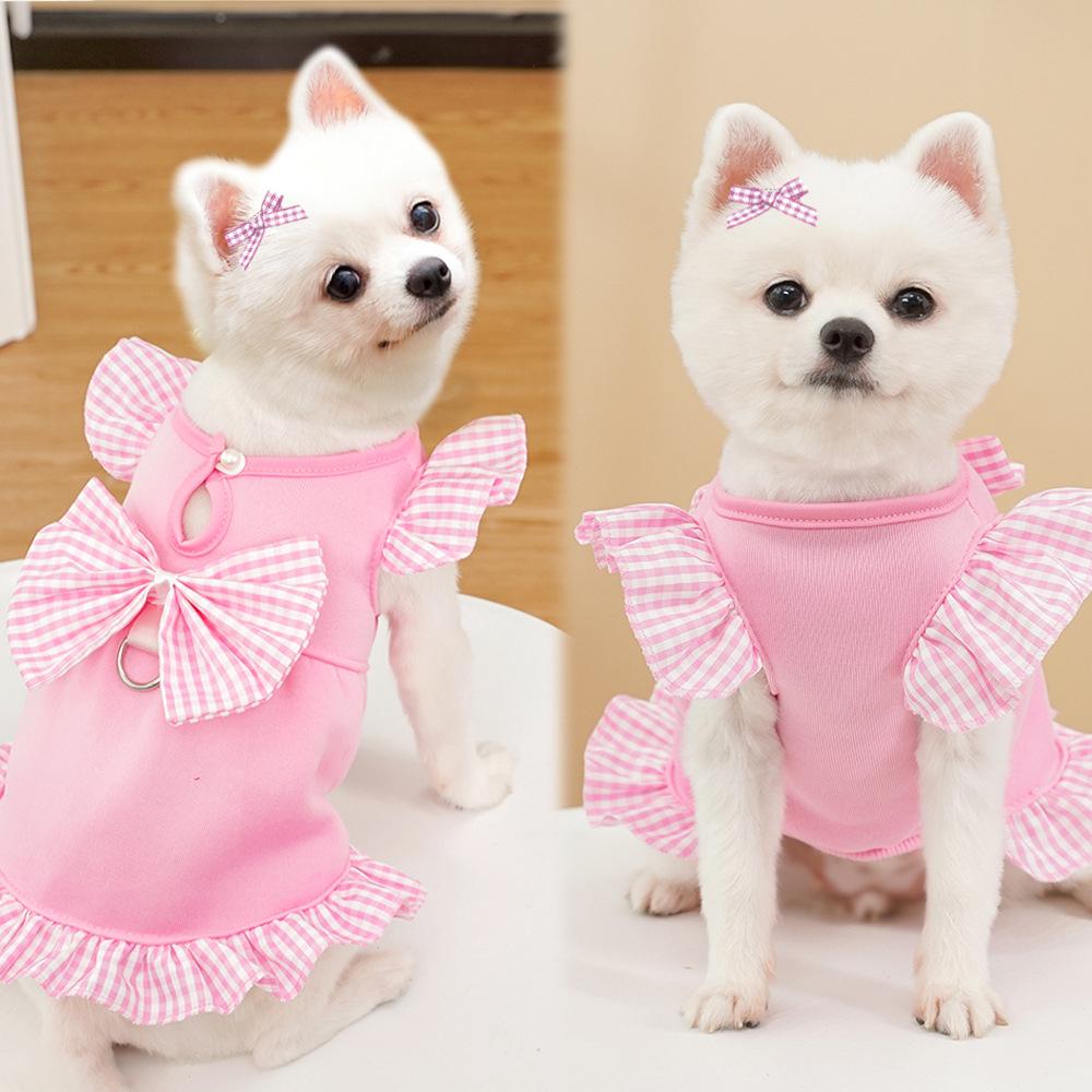 Hot-selling Autumn and Winter Pet Dog Dog Cat Clothes New Dog Supplies Cat Sweater Velvet Can Lead Medium and Large Dogs