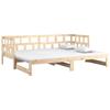 Daybed Extendable Solid Pine Wood 2*(80*200) Cm