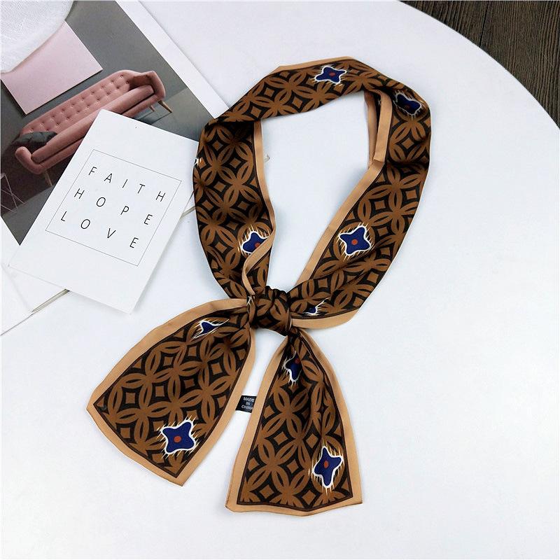 Pingjiao stil nou, primăvară și toamnă, decorațiuni profesionale, eșarfă mică de mătase, versatilă, eșarfă pentru femei, curea îngustă de păr lung, curea pentru geantă de cravată