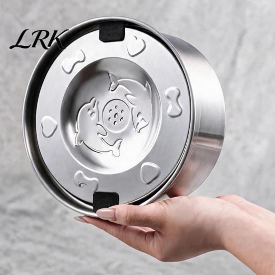 No Wet Mouth Dog Water Bowl 1.2/3.2L Stainless Steel Bowl, No-Spill Slow Drinking Pet Anti-Splash Non-Slip Dispenser for Small Medium Large Dogs, Cats