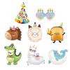 New Cute Animal Aluminum Film Balloon Birthday Party Decoration Cartoon Crocodile Head Birthday Toast Shaped Children's Toy Ball