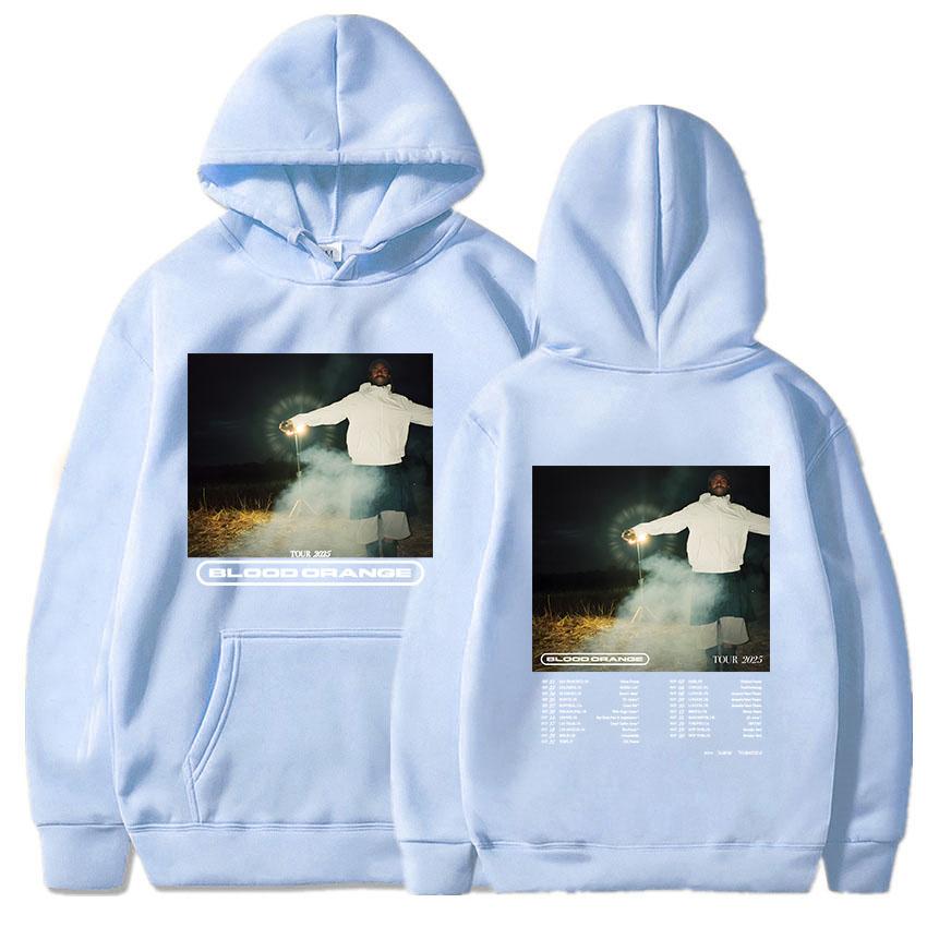 Blood Orange Tour 2025 Hoodies Autumn Winter Men Women Sweatshirt Singer Fashion Graphic Printing Pullovers Hooded Long Sleeve Hoodie