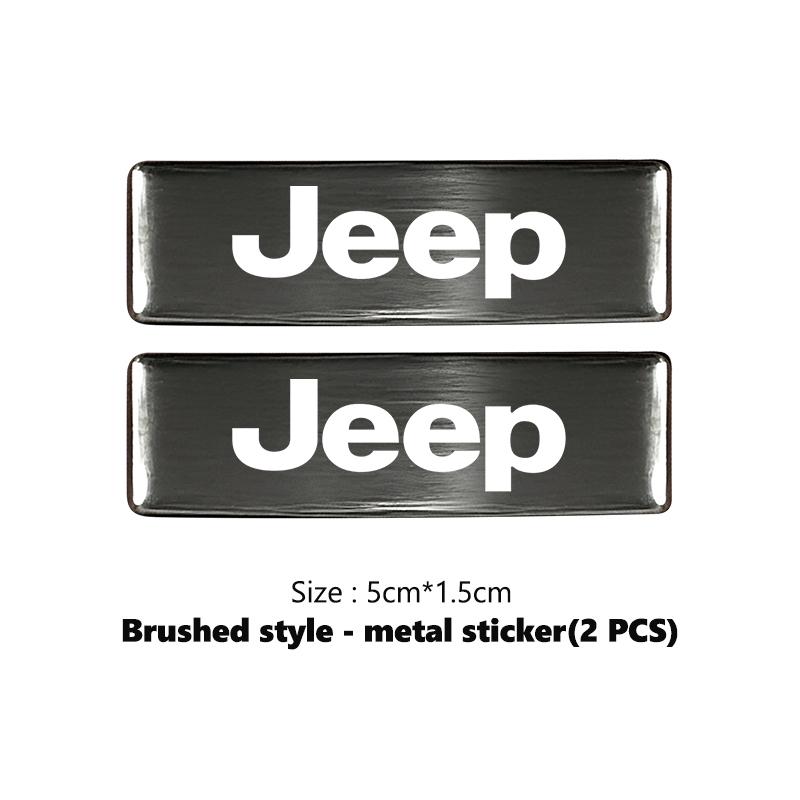 Car Trunk Body Sticker Aluminum Alloy Emblem Auto Stickers For Jeep Cherokee Wrangler JK Gladiator Compass Renegade Patriot AJT1