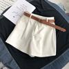 Women's High Waist Summer Workwear Shorts - Korean Style Loose A-Line Wide Leg Pants, Slimming and Casual, 2026 Trendy.
