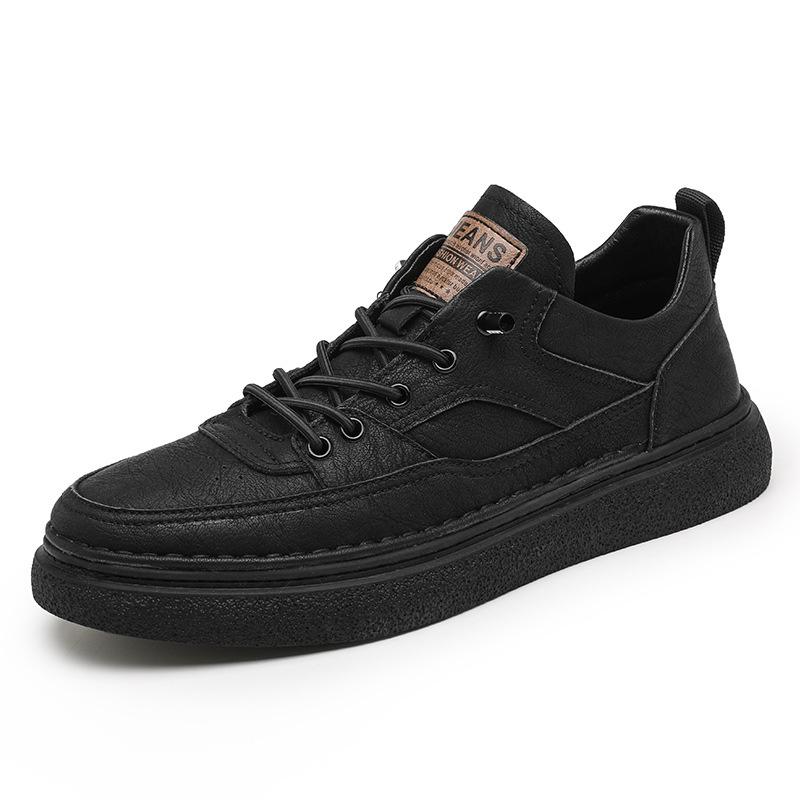 Chaussures en cuir tendance pour hommes 2025: Style Britannique Polyvalent Automnal Décontracté & Formel.