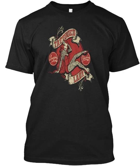 

Tattooed Lady 100% Cotton T-shirt Mens Tees Top Made in the USA T-Shirt Tee Top Unisex L