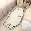 Cute Furry Rug Cartoon Cat Kid Carpet For Bedroom Non -Slip Bedside Area Rug Cute Soft Floor Mat For Living Room Table Mat Decor