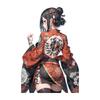 EARLFAMILY 13cm Japanese Geisha Looking Back Cartoon Car Sticker Bottle Luggage Laptop Car Window Sticker