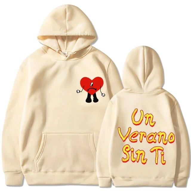 2022 New Bad Bunny Unisex's Women's Printed Hoodie Fashion Street Hip Hop Hoodie Sweatshirt Unisex High Quality Hot Sale Hoodie Unisex