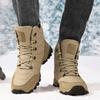 New Winter Men's Snow Boots Outdoor Warm Plush Men's Non-Slip Boots Comfortable Warm Hiking Ankle Boots High Top Street Boots