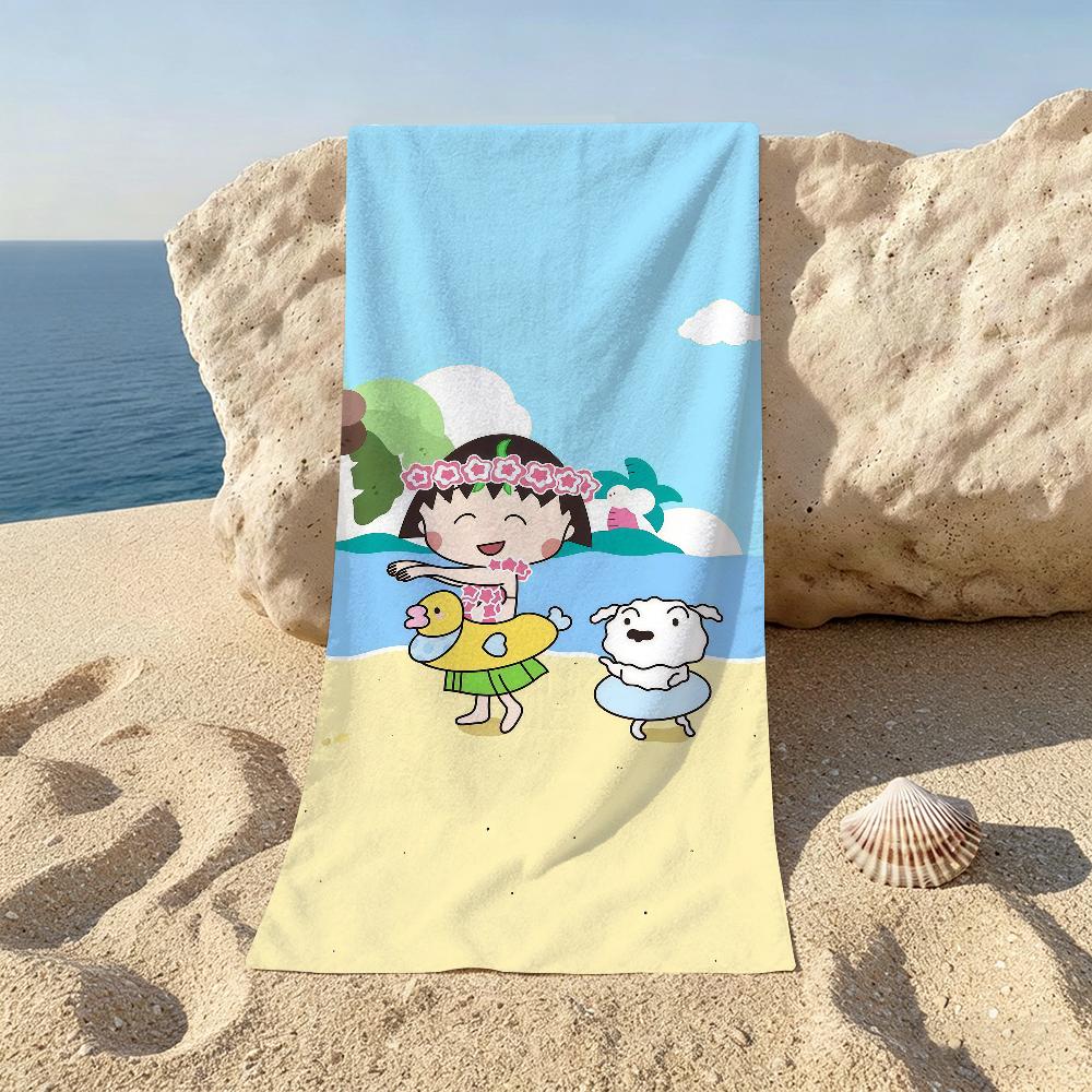 Cartoon Cute C-chibi M-maruko Chan Towel Towels For Beaches Yoga Studios Gyms Hot Springs Swimming Pools And Picnics
