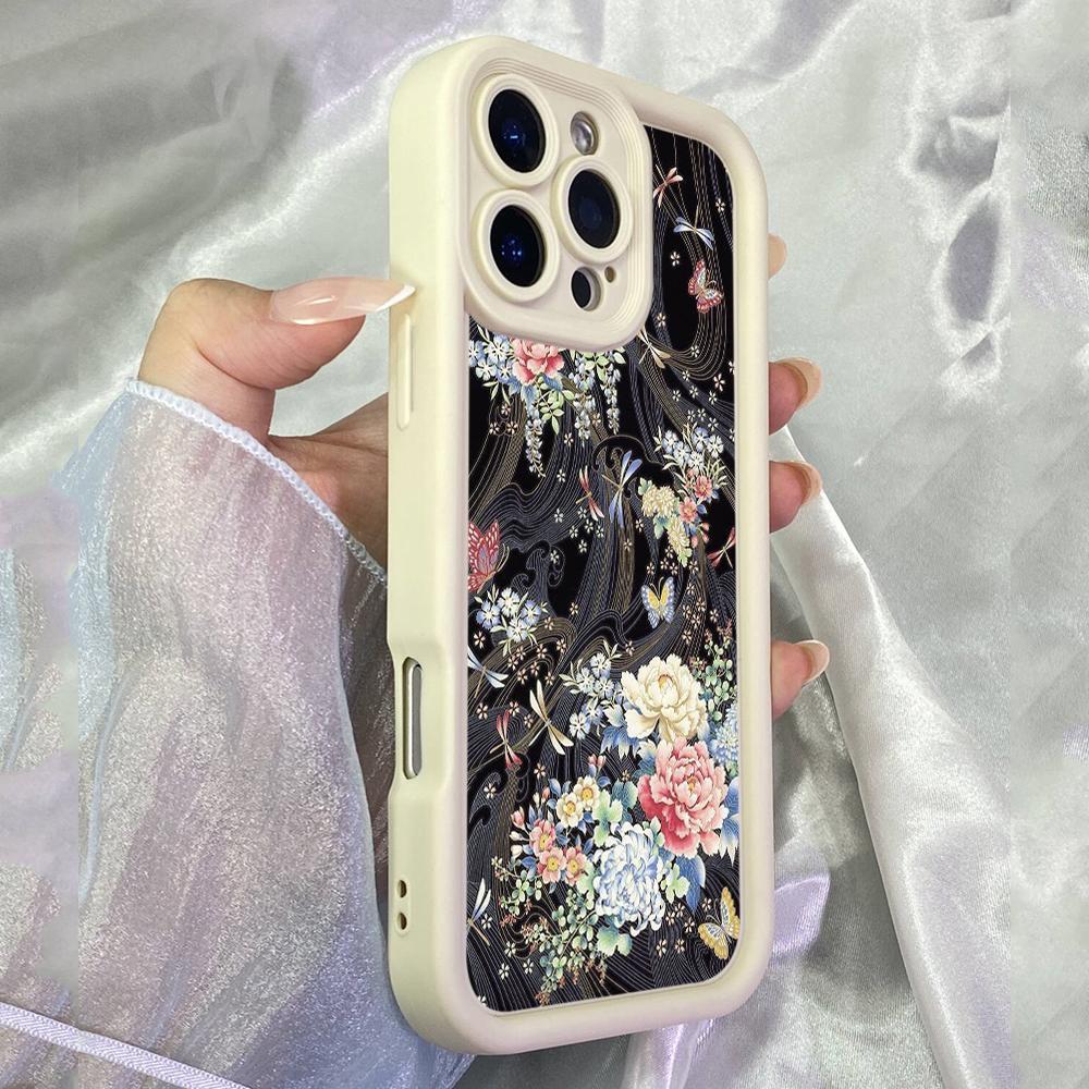 JT61 Beautiful Flowers Dragonflies Redmi Note 15 Pro Huawei Honor Realme Infinix Tecno itel Motorola Google All Model Angel eyes Soft TPU Phone Case
