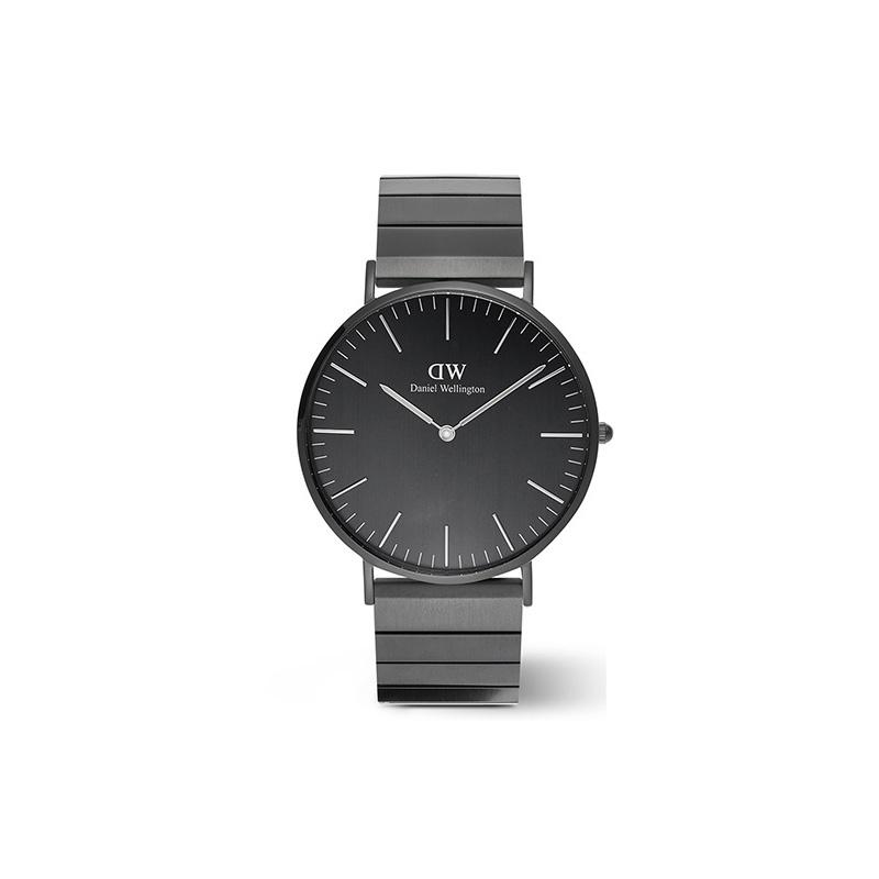 DANIEL WELLINGTON Watch Quartz Movement 40MM Gray Dial Men's Watch Chain Piano Strap DW00100777