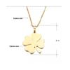 Elegant Stainless Steel Four-Leaf Clover Clavicle Necklace for Women