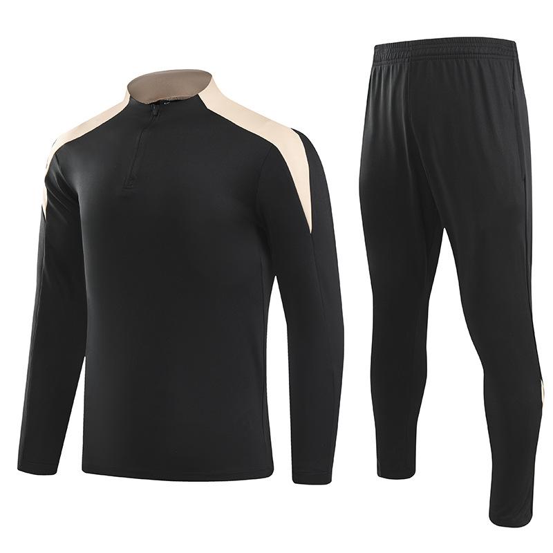 

2324 Royal Madrid Special Edition Long Sleeve Football Uniform Set Men S Autumn And Winter Competition Training Uniform Set Half Zipper Suit 120 чорний