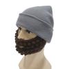 Funny Men Women Knit Bearded Hats Handmade Wig Winter Warm Ski Mask Beanie Christmas Halloween Caps