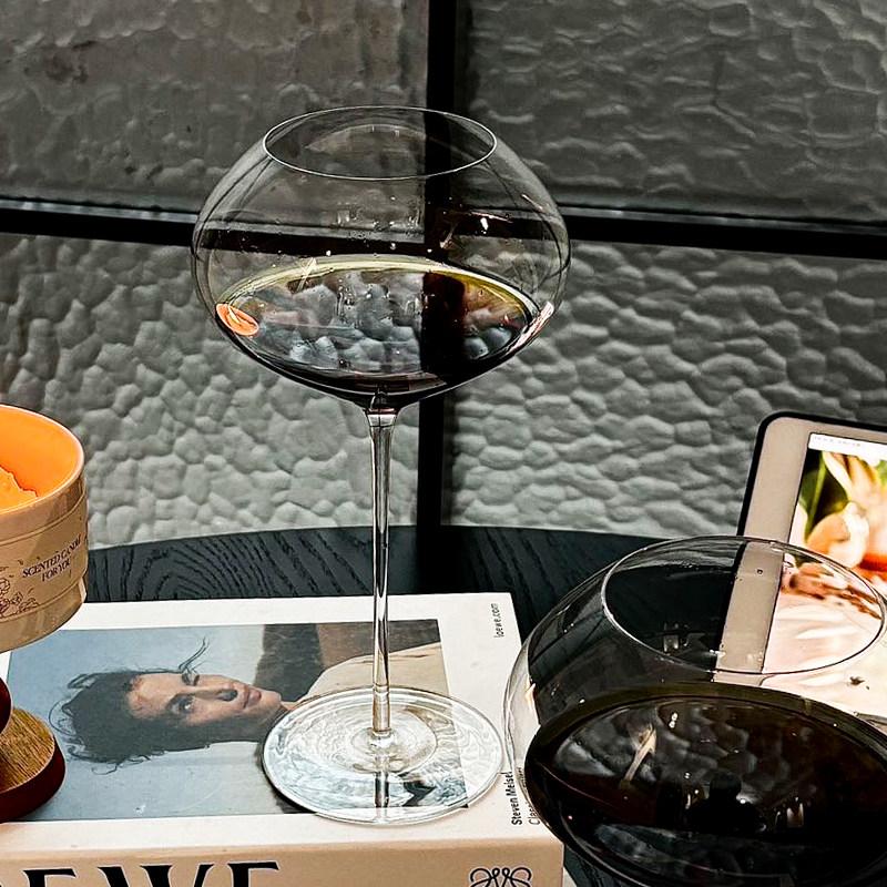 700ML Ultra-dünn Große Kapazität Pfirsichherz Hoher Fuß Glas Burgunderwein Glas Kristallglas Hoher Fuß Rotwein Glas