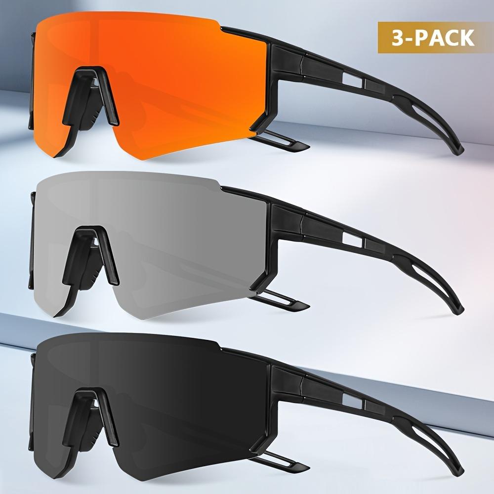 3-piece Set of Men's Sports Fashion Glasses - Suitable for Cycling Fishing and Driving Sports Fashion Glasses