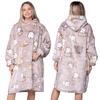 Decke Hoodie Oversize Warm Dicke Deckenhoodie 2in1 XXL Kätzchen Pelztier [Kb-W1]