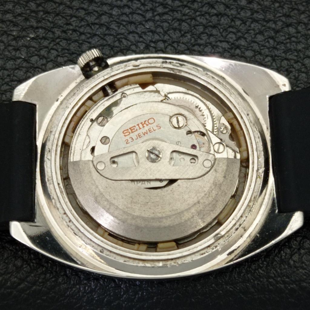 USED VINTAGE SEIKO 5 AUTOMATIC 6106C JAPAN MENS BLACK COLOR DIAL WATCH A433614-2 R118-a433614