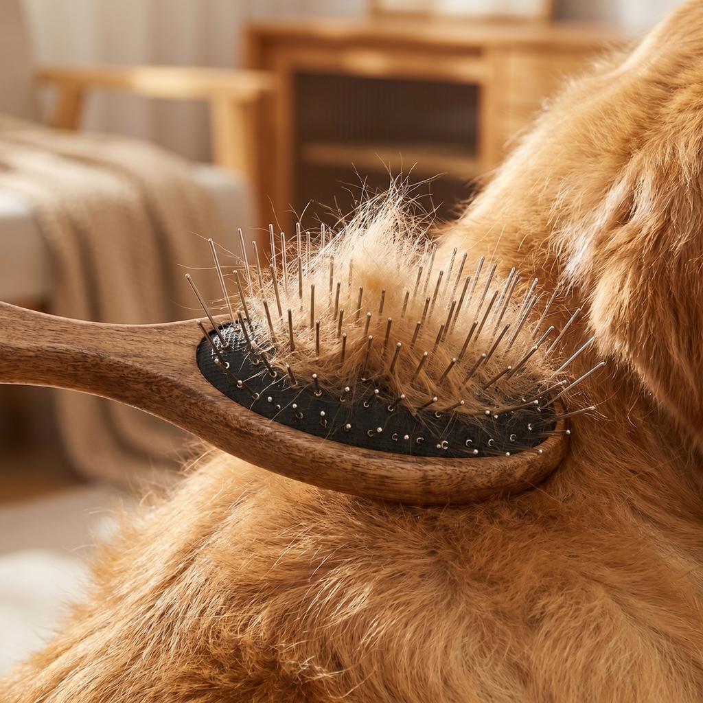 Pet Grooming Brush Hair Removal Comb for Dogs and Cats Effective Shedding Tool with Comfortable Handle for Easy Cleaning and Maintenance