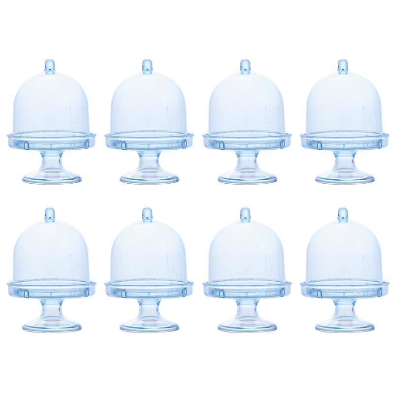 6 Stück Klare Mini Süßigkeiten Cupcake Box Halter Dessert Keks Präsentationsständer Tablett mit Deckel Hochzeits Geburtstagsfeier Zubehör Babyparty